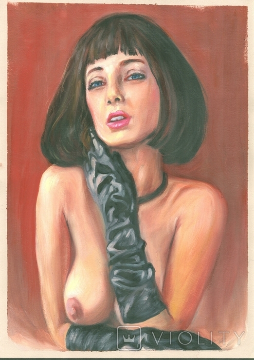 Female Nude Girl A3 Oil painting