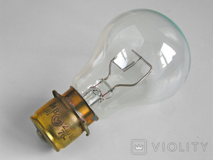 Лампа ПЖ 24-220 P28s/24 (1ФС-34-1) прожекторная, фото №2