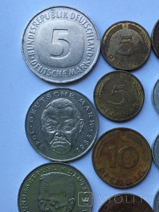 Німеччина монети різних років 21шт., фото №4