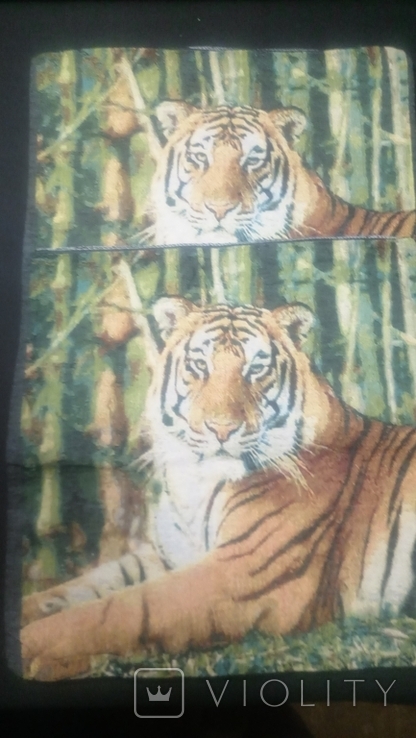 Tapestry "Tiger" 2 pieces.0.45*0.45 New, photo number 2
