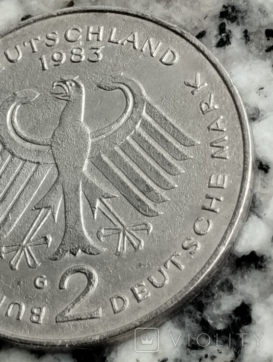 2 Deutsche Mark 1983 года ., фото №6