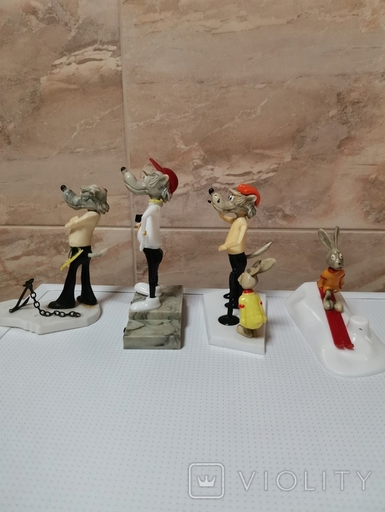 Souvenir of the USSR, well, hare, well, wait a minute, table miniature, price, brand, one lot, figurine, photo number 3