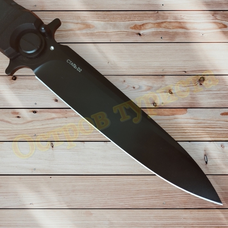 Нож складной Кондор 2 Black Нокс на подшипниках сталь D2 China, numer zdjęcia 8