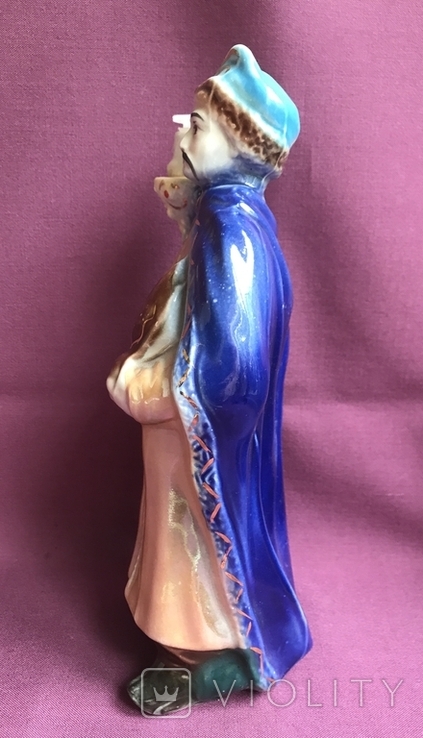 Пляшка - статуетка Гетьман синій головний убір. Порцеляна / фарфор., фото №5