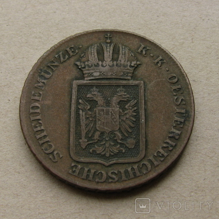 2 крейцера 1848 А. Австро-Венгрия, фото №3