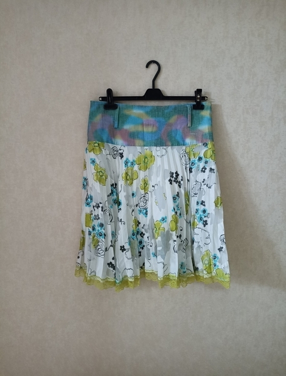Красивая разноцветная женская летняя юбка плиссе, фото №4