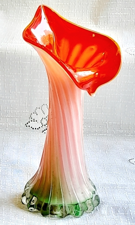 Ваза - цветок Антуриум цветное стекло, фото №4