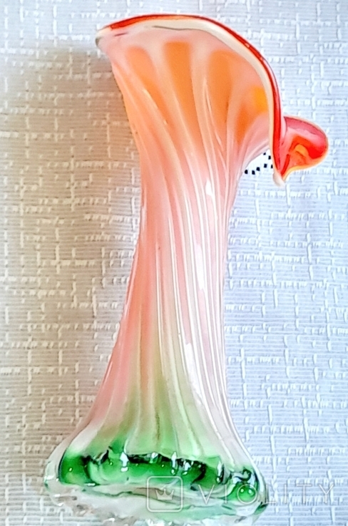 Ваза - цветок Антуриум цветное стекло, фото №6