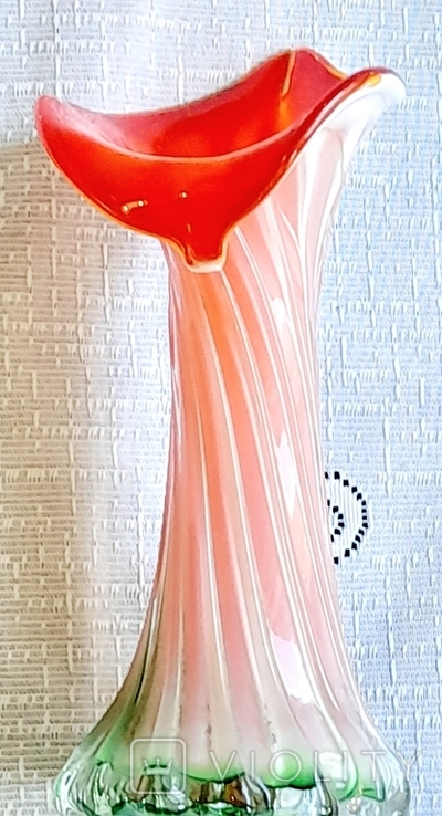 Ваза - цветок Антуриум цветное стекло, фото №7