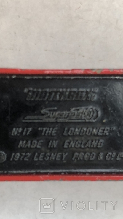MATCHBOX Lesney N 17 Лондонец 1972г., фото №5