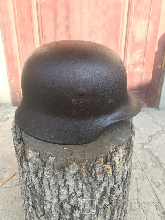 Стальной шлем М35, Германия, войска СС. Родной деколь, фото №2