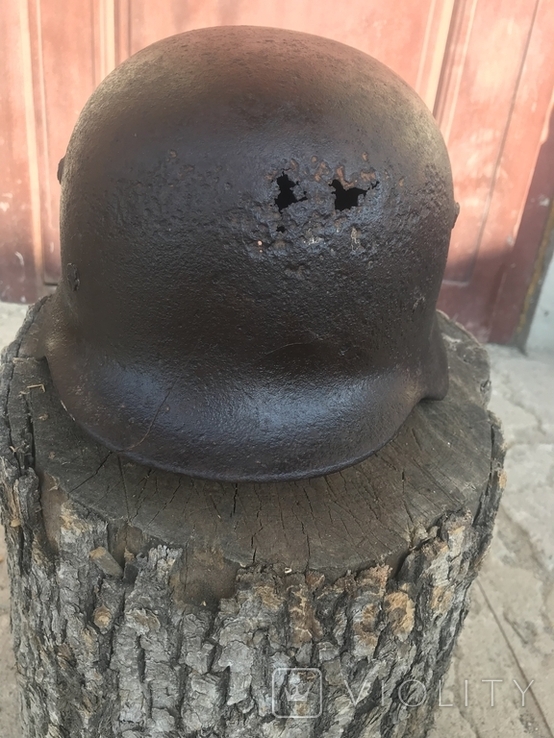 Стальной шлем М35, Германия, войска СС. Родной деколь, фото №7