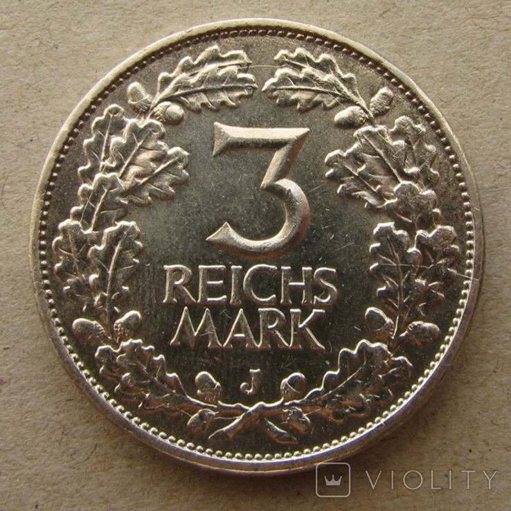 3 марки 1925 J . Тысячелетие Рейнской области (Рейнланда), фото №2