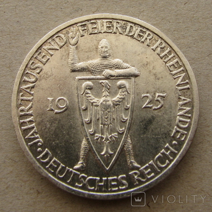 3 марки 1925 J . Тысячелетие Рейнской области (Рейнланда), фото №4