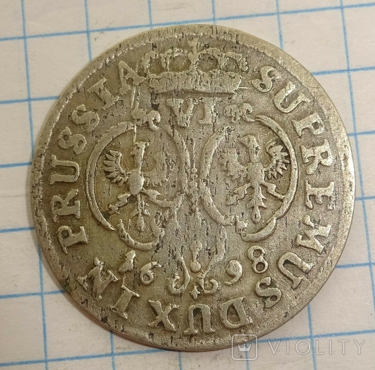 6 грош, Пруссия, 1698 год, SD., фото №6