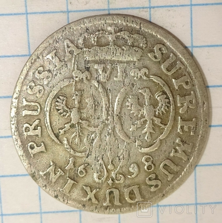 6 грош, Пруссия, 1698 год, SD., фото №7
