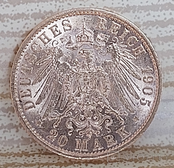 20 марок 1905 Пруссія, фото №11