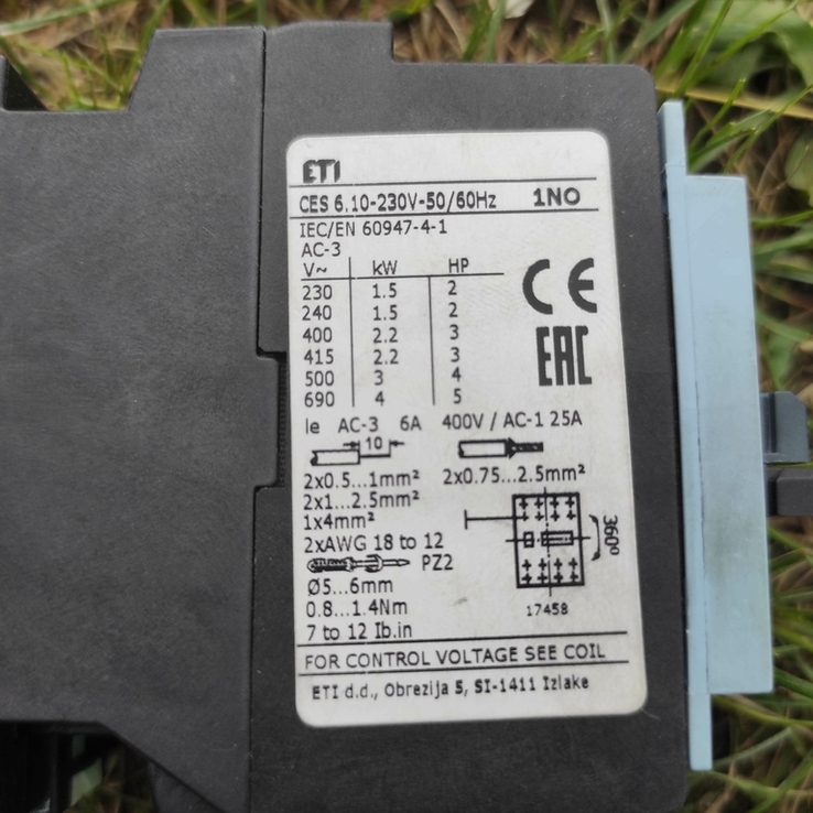 Контакторы ETI ces 6.10-230v, photo number 4