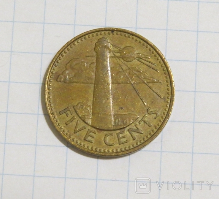 5 центов, 1995, Барбадос, фото №2