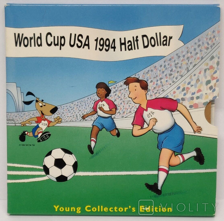 Юбилейная монета 50 Центов США Чемпионат Мира 1994 в буклете (D), фото №5