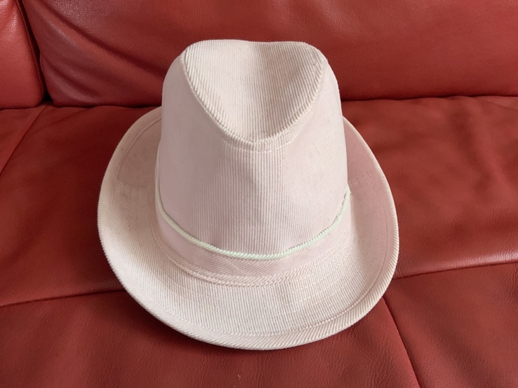 Шляпа розовая вельветовая, р.s, photo number 3