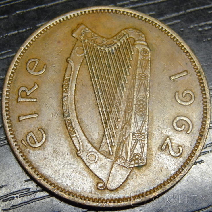 1 пенні Ірландія 1962 нечаста, фото №3