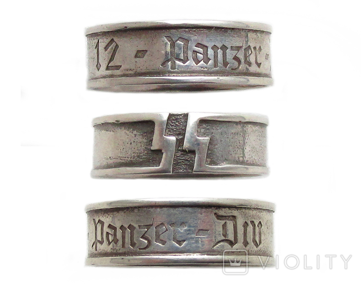 III REICH кольцо перстень 12 Танковой дивизии SS СС Гитлер Югенд HJ Hitler Jugend копия., фото №4