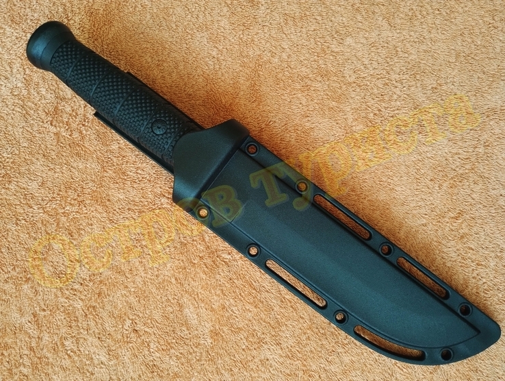 Тактический Охотничий нож 2178A Black Tanto с пластиковым чехлом 30 см, фото №9