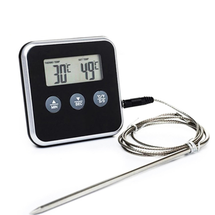 Термометр кухонный TP-600 с выносным щупом таймер магнит сигнализатор, фото №2