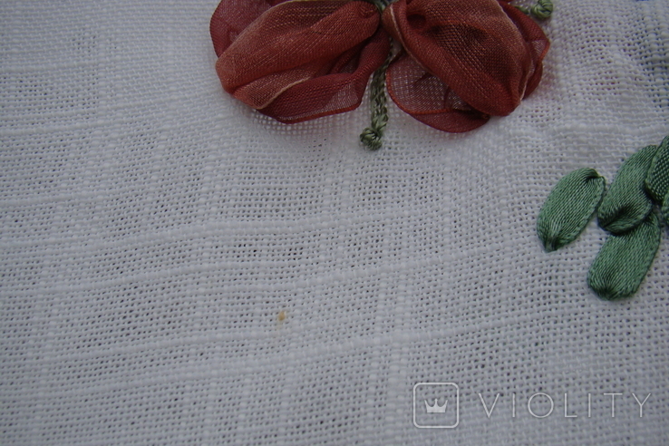 Tablecloth, napkin, decorative embroidery with ribbons 74 x 74 cm, photo number 13