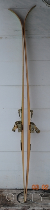 Teenage wooden skis "Youth. Novovyatsk". Made in the USSR. 1987 year of manufacture Length 163 cm., photo number 10