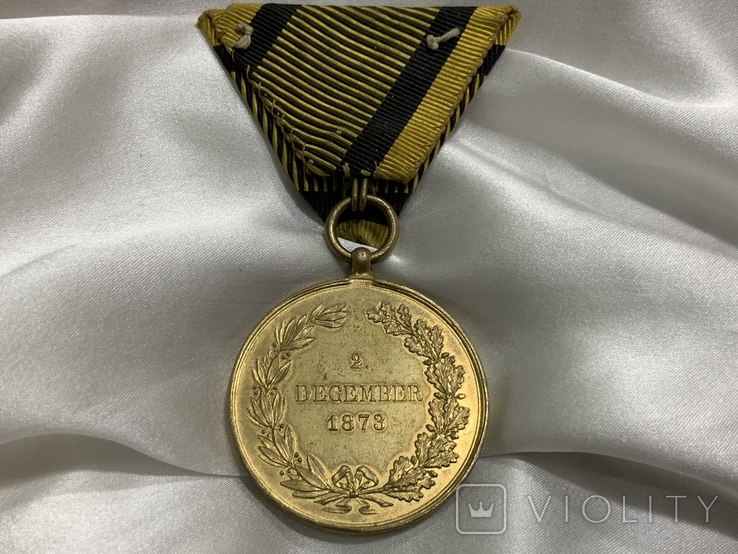 Військова медаль Франц Йосип Австро-Угорщина 1873 рік, фото №5