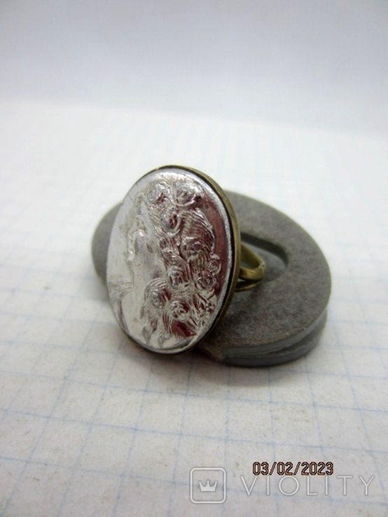 Cupronickel ring cameo cccp, photo number 7