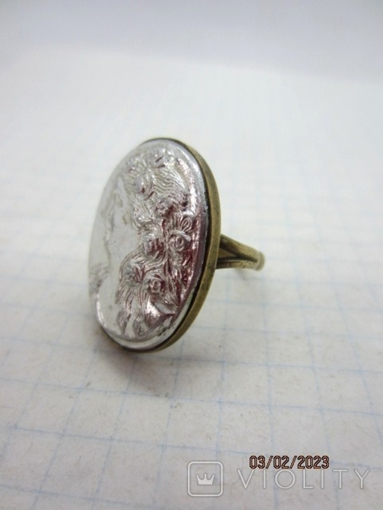 Cupronickel ring cameo cccp, photo number 2