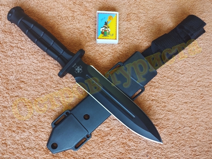 Тактический обоюдоострый нож Columbia 5518A Black 30 см, фото №5