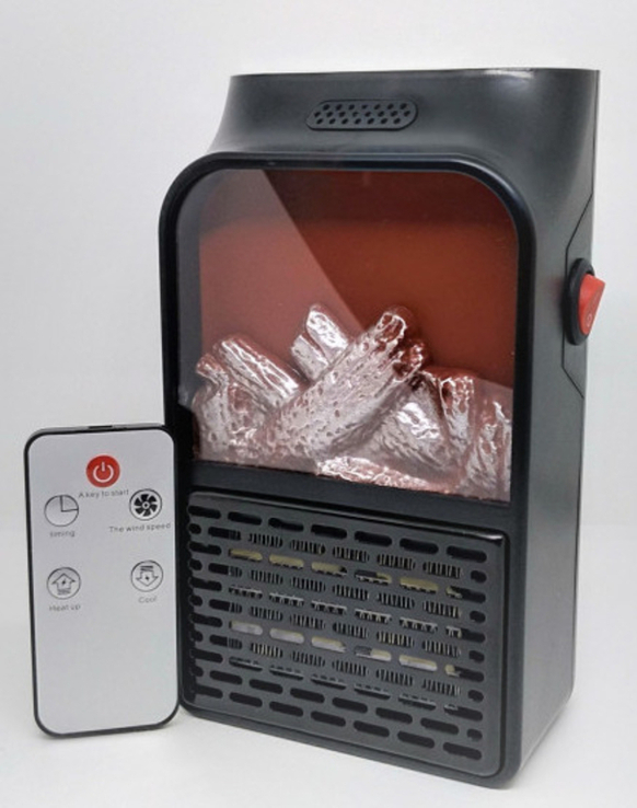 Обогреватель портативный FLAME HEATER 900w с LCD-дисплеем, пультом Д/У и имитацией камина, фото №4
