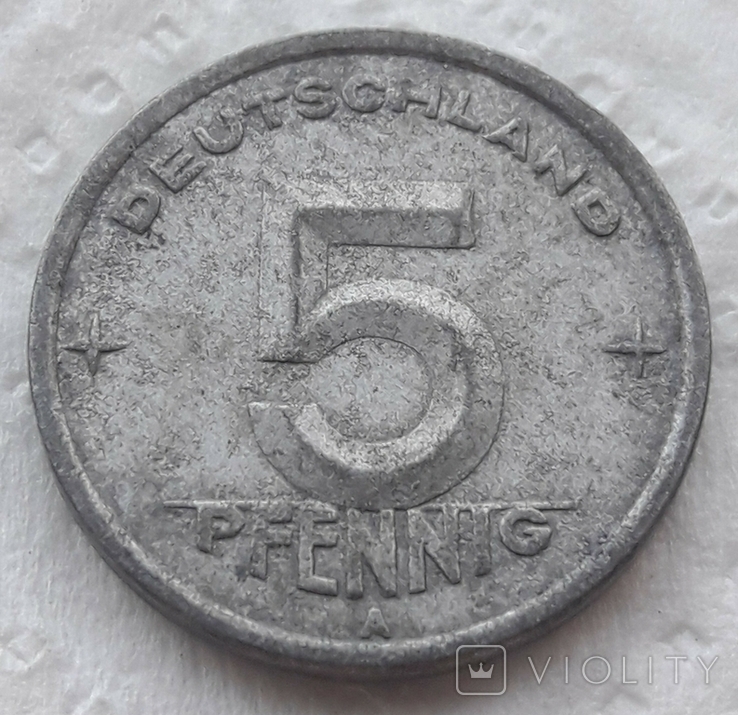 Germany, GDR, 5 pfennig, 1949, photo number 2