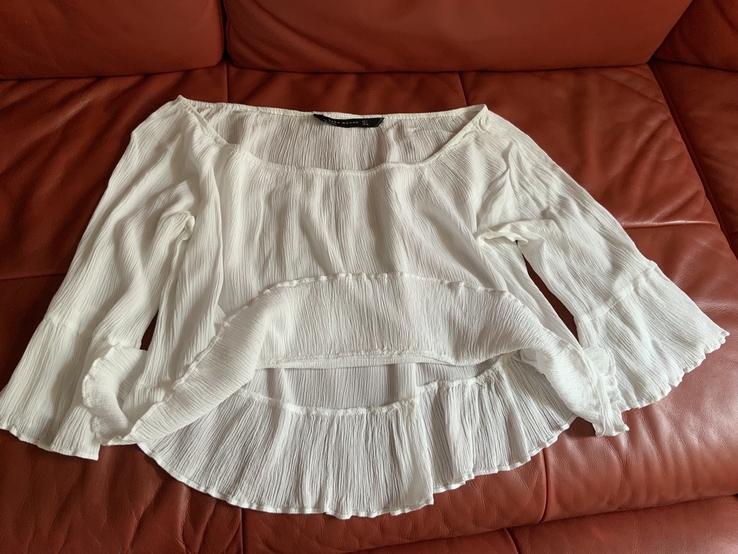 Блузка белая воздушная Zara, р.м, фото №5