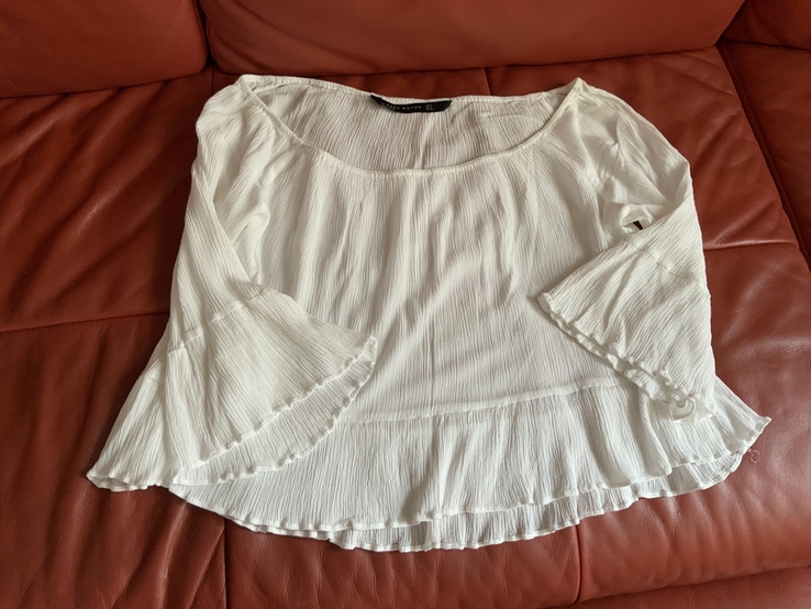 Блузка белая воздушная Zara, р.м, фото №8