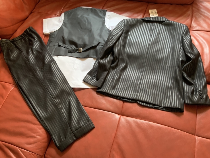 Нарядный чёрный костюм тройка (5 предметов), фото №4