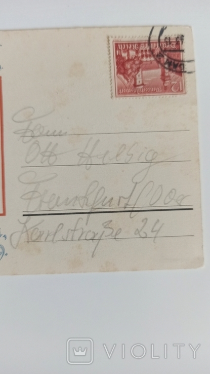 Почтовая карточка, 3 -ий рейх, 1939 год. Подписана карандашом., фото №4