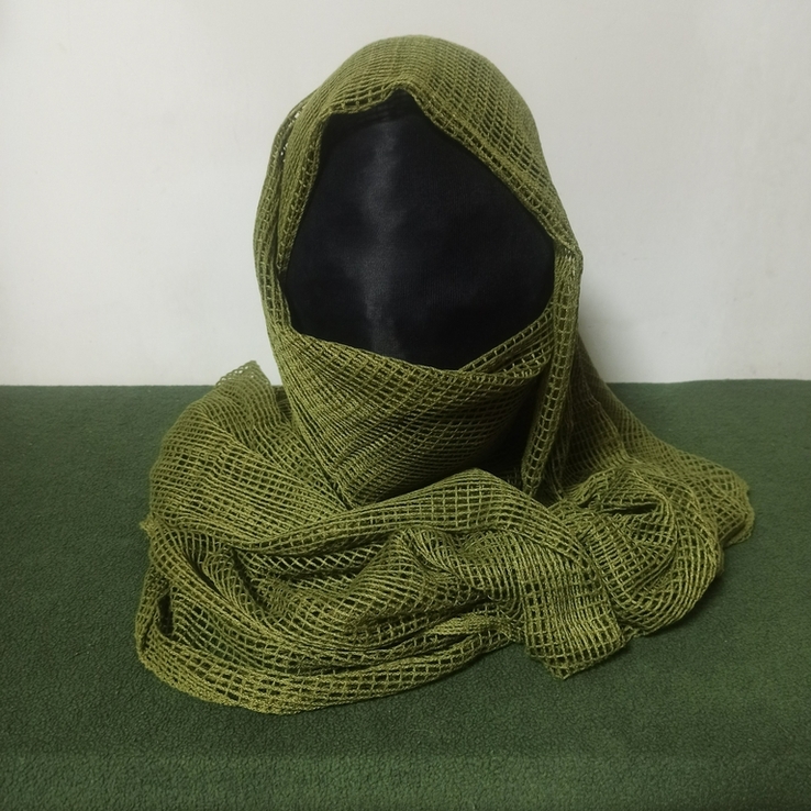 Накидка-шарф маскировочная (олива)., фото №5