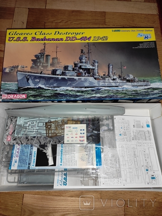 Модель USS Buchanan DD-484 1942 1/350 dragon, фото №3