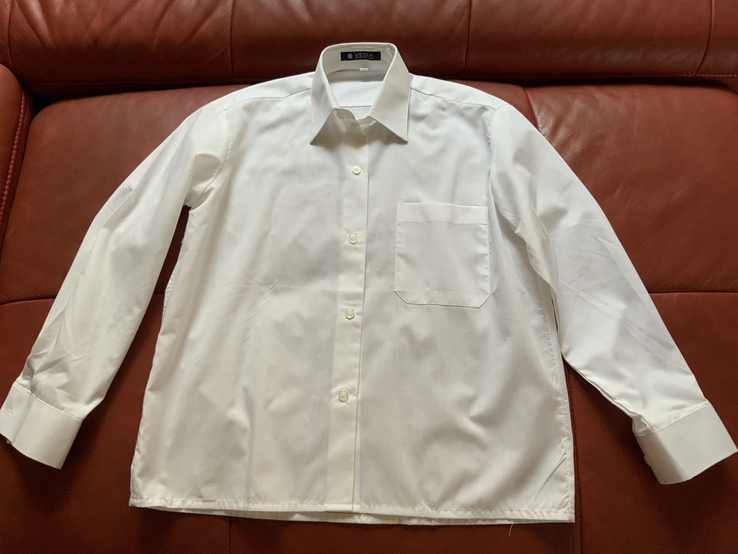 Рубашка белая, 8-10 лет, новая, фото №3