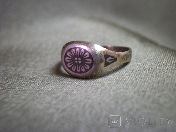 3И134 Кольцо, колечко, женский перстень, Северная чернь, 925 проба – насайте для коллекционеров VIOLITY