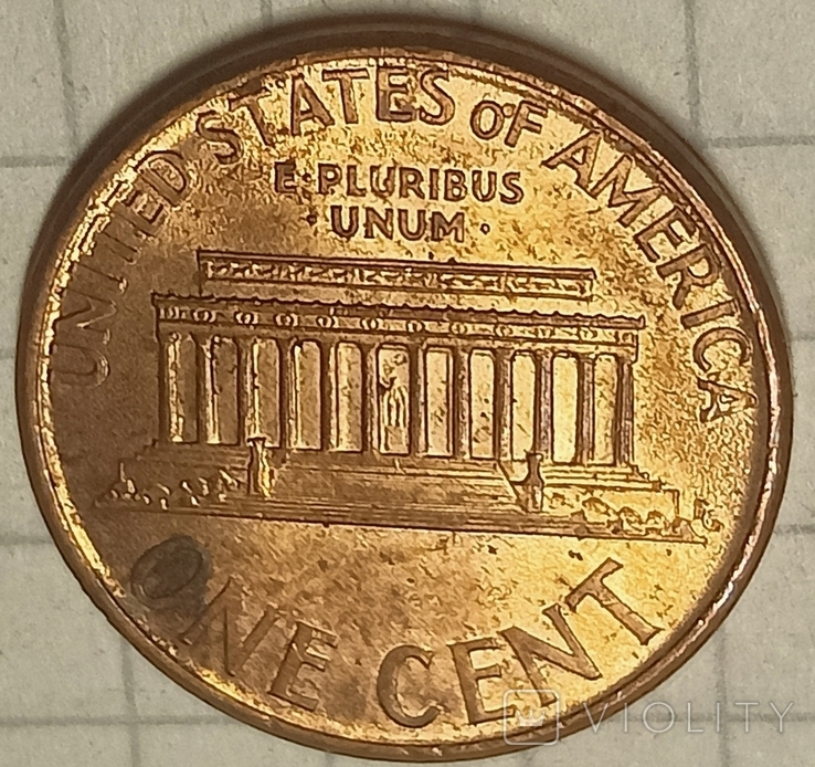 США 1 цент 1989 D, фото №3