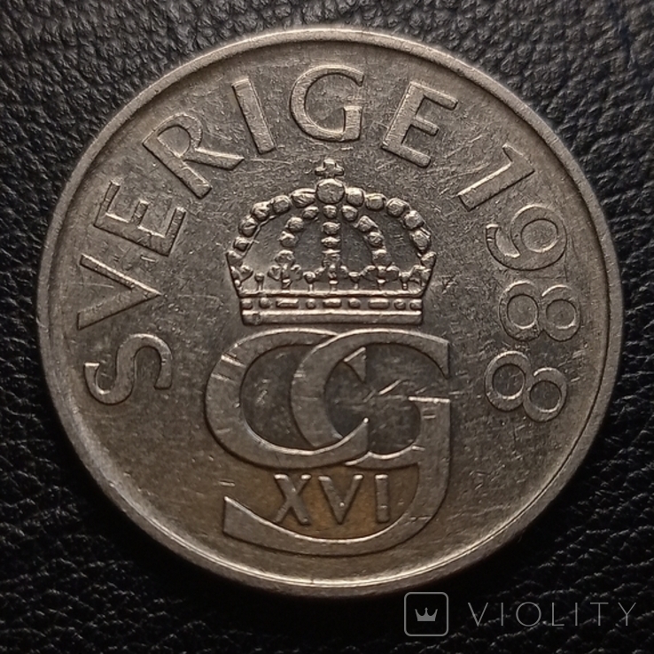 Швеция 5 крон 1988, фото №3