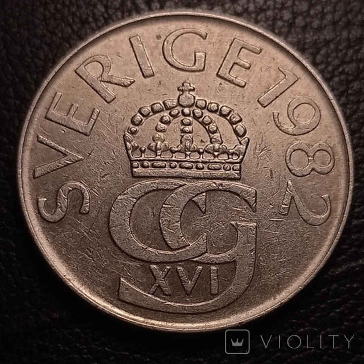 Швеция 5 крон 1982, фото №2
