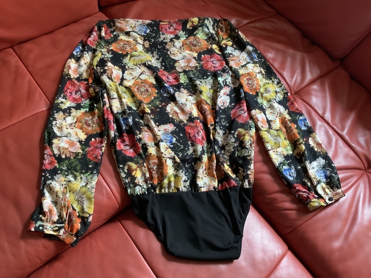 Нарядная блуза боди в цветах Guess, италия, оригинал, numer zdjęcia 7
