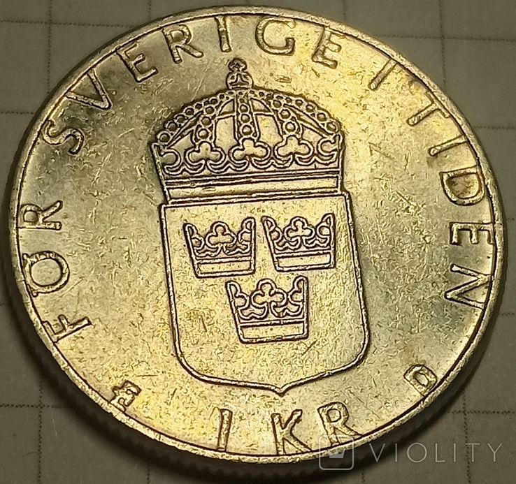 Швеция 1 крона 1990, фото №3